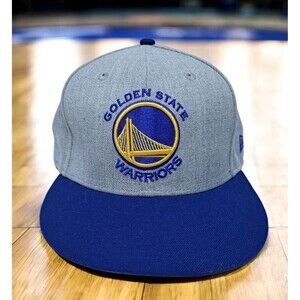 New Era 9Fifty Golden State Warriors Blue Gray Bridge SnapBack Hat Cap NBA Wool
